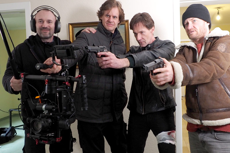 FOR SALE · written by Jan Bartels. Co-writer Sonja Welter, directed by Jan B. (c)2020 · from left to right: Karl Kohlhuber, Jan Bartels, Markus Fisher, Recardo Koppe
