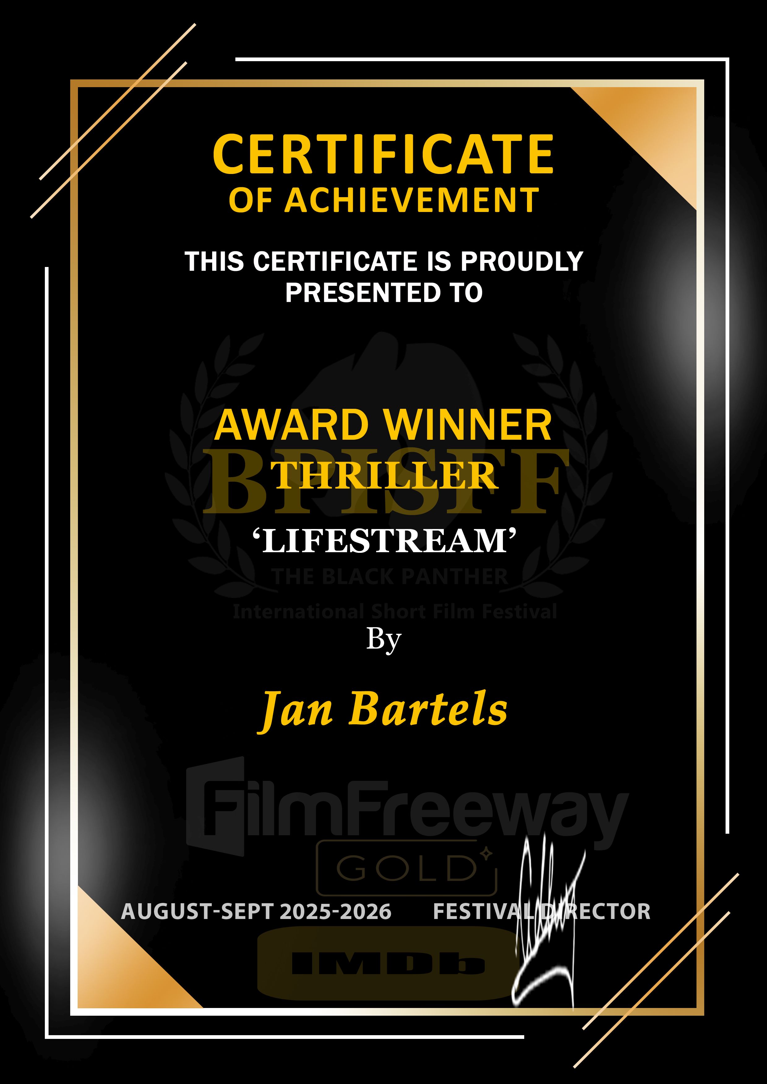 LIFESTREAM award